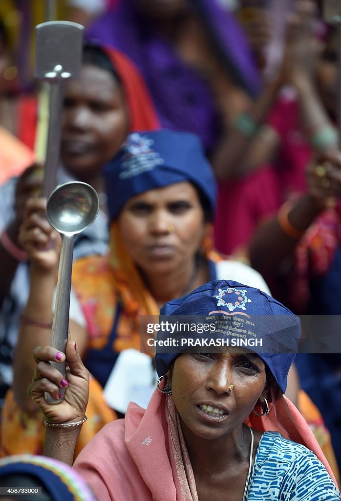 INDIA-EDUCATION-PROTEST