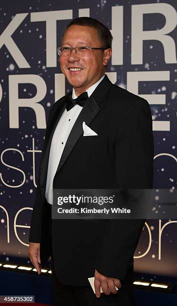 Guests attend the Breakthrough Prize Awards Ceremony Hosted By Seth MacFarlane at NASA Ames Research Center on November 9, 2014 in Mountain View,...