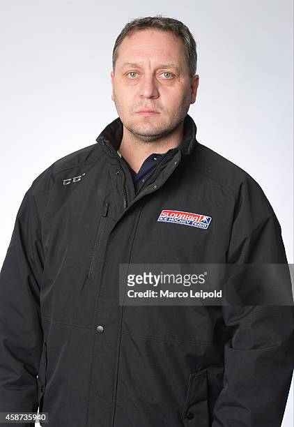 Co-Trainer Peter Oremus von Slowakei poses during a portrait session on November 6, 2014 in Munich,Germany.
