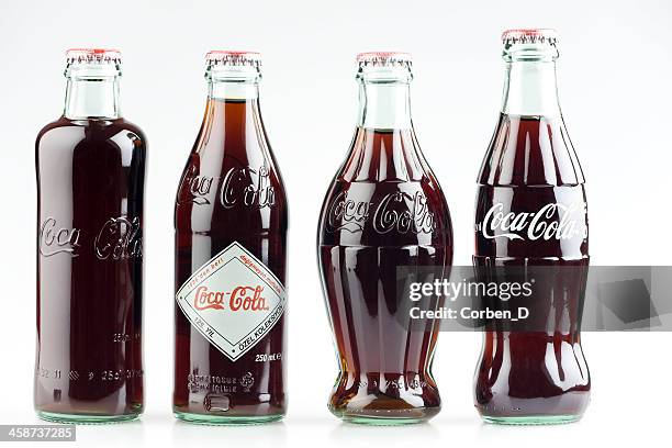 coca-cola anniversary vintage collection - vintage soda stock pictures, royalty-free photos & images
