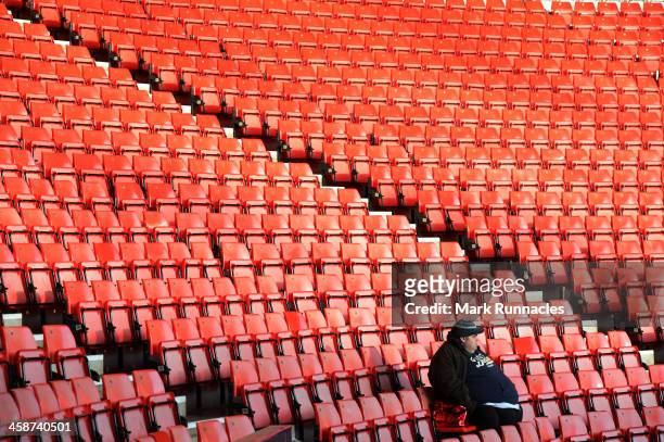 Sunderland fans wait for the start of the game during the Barclays Premier League match between Sunderland and Norwich City at the Stadium of Light...
