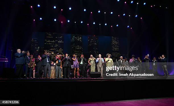 General view of atmosphere at the 2014 Thelonious Monk International Jazz Trumpet Competition at Dolby Theatre on November 9, 2014 in Hollywood,...