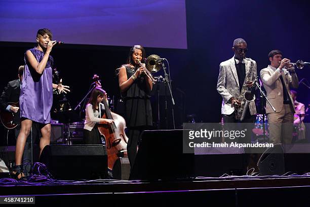 General view of atmosphere at the 2014 Thelonious Monk International Jazz Trumpet Competition at Dolby Theatre on November 9, 2014 in Hollywood,...