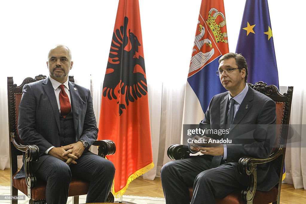 Albanian PM Rama meets his Serbian counterpart in Belgrade