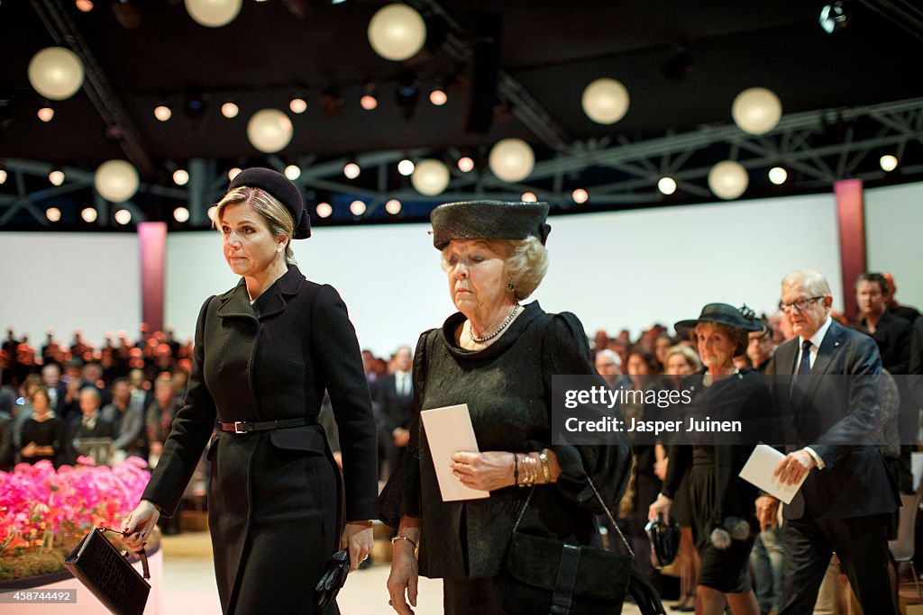 A Memorial For The Victims Of Flight MH17 Is Held In Amsterdam