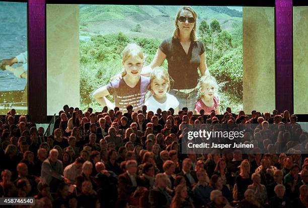 Relatives and friends of the victims of the Malaysia Airlines Flight 17 disaster attend a national commemoration ceremony at RAI on November 10, 2014...