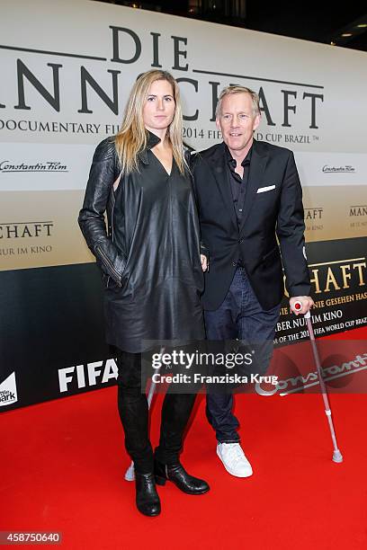 Britta Becker-Kerner and Johannes B. Kerner attend the 'Die Mannschaft' Premiere at Sony Centre on November 10, 2014 in Berlin, Germany.