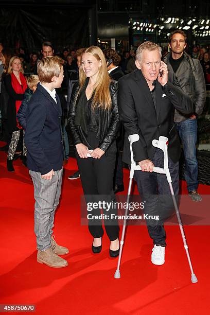 Britta Becker-Kerner and Johannes B. Kerner attend the 'Die Mannschaft' Premiere at Sony Centre on November 10, 2014 in Berlin, Germany.