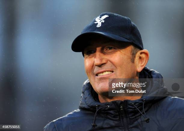 Manager of Crystal Palace Tony Pulis looks on during the Barclays Premier League match between Crystal Palace and Newcastle United at Selhurst Park...