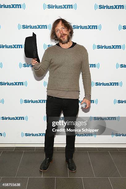 Guitarist Pedro Frugone of Chilean rock band La Ley visits the SiriusXM Studios on November 10, 2014 in New York City.