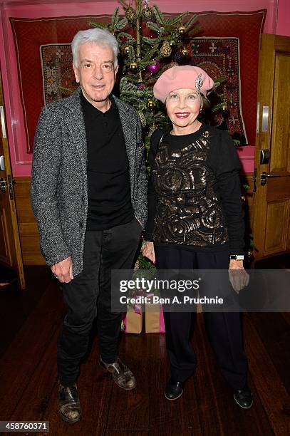 Nicky Haslam and Leslie Caron attend the August: Osage County drinks & screening at Soho Hotel on December 21, 2013 in London, England.