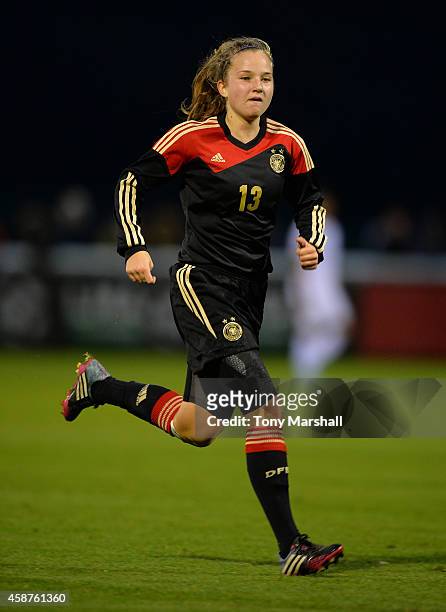 Alisa Pesteritz of Germany during the International Friendly match between U16 Girl's England v U16 Girl's Germany on November 10, 2014 in Burton...