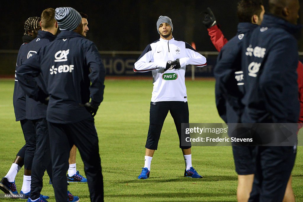 France's Soccer Team Training Before Soccer Match Against Albania To Be Held on November 14 , 2014