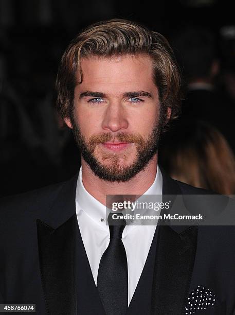 Liam Hemsworth attends the World Premiere of "The Hunger Games: Mockingjay Part 1" at Odeon Leicester Square on November 10, 2014 in London, England.