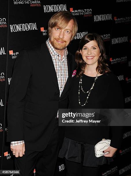 Honoree Nora Grossman and director Morten Tyldum attend the 8th Annual Hamilton Behind The Camera Awards at The Wilshire Ebell Theatre on November 9,...