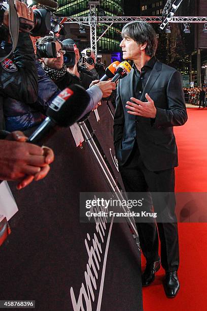 Joachim Loew attends the 'Die Mannschaft' Premiere at Sony Centre on November 10, 2014 in Berlin, Germany.