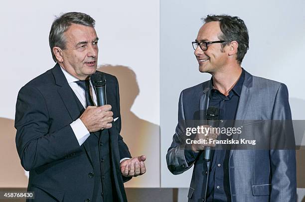 Wolfgang Niersbach attends the 'Die Mannschaft' Premiere at Sony Centre on November 10, 2014 in Berlin, Germany.