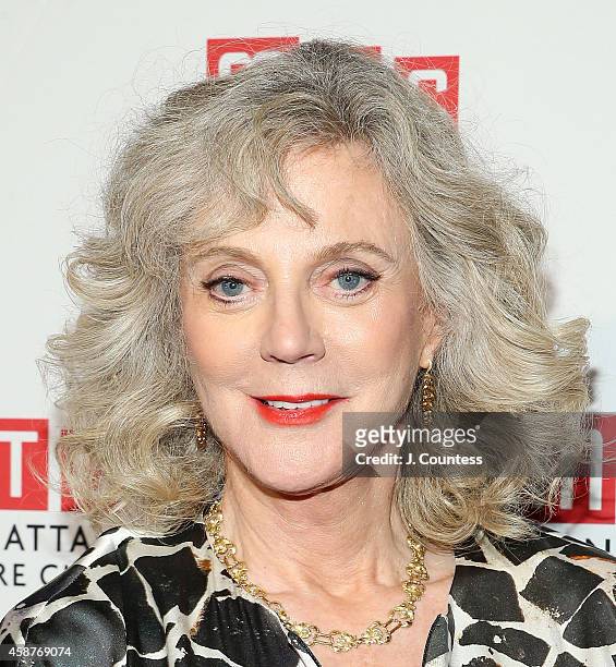 Actress Blythe Danner attends the Manhattan Theatre Club 2014 Fall Benefit at Frederick P. Rose Hall, Jazz at Lincoln Center on November 10, 2014 in...