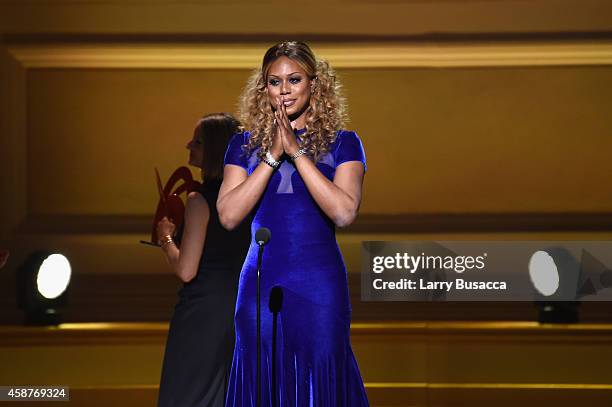 Laverne Cox speaks onstage at the Glamour 2014 Women Of The Year Awards at Carnegie Hall on November 10, 2014 in New York City.