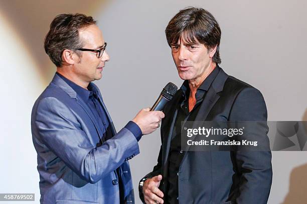 Joachim Loew attends the 'Die Mannschaft' Premiere at Sony Centre on November 10, 2014 in Berlin, Germany.