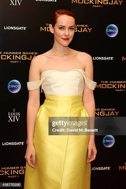 Jena Malone attends an after party following the World Premiere of "The Hunger Games: Mockingjay Part 1" at Victoria House on November 10, 2014 in...