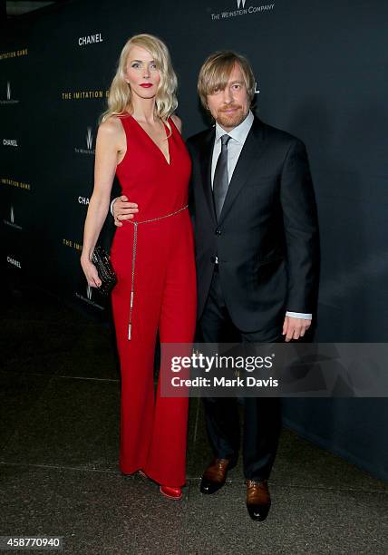 Director Morten Tyldum and Janne Tyldum attend the screening Of The Weinstein Company's "The Imitation Game" hosted by Chanel at DGA Theater on...