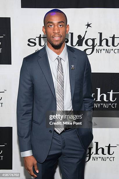 Professional basketball player Markel Brown attends the Starlight Children's Foundation 25th Annual Sports Auction at Hard Rock Cafe - Times Square...