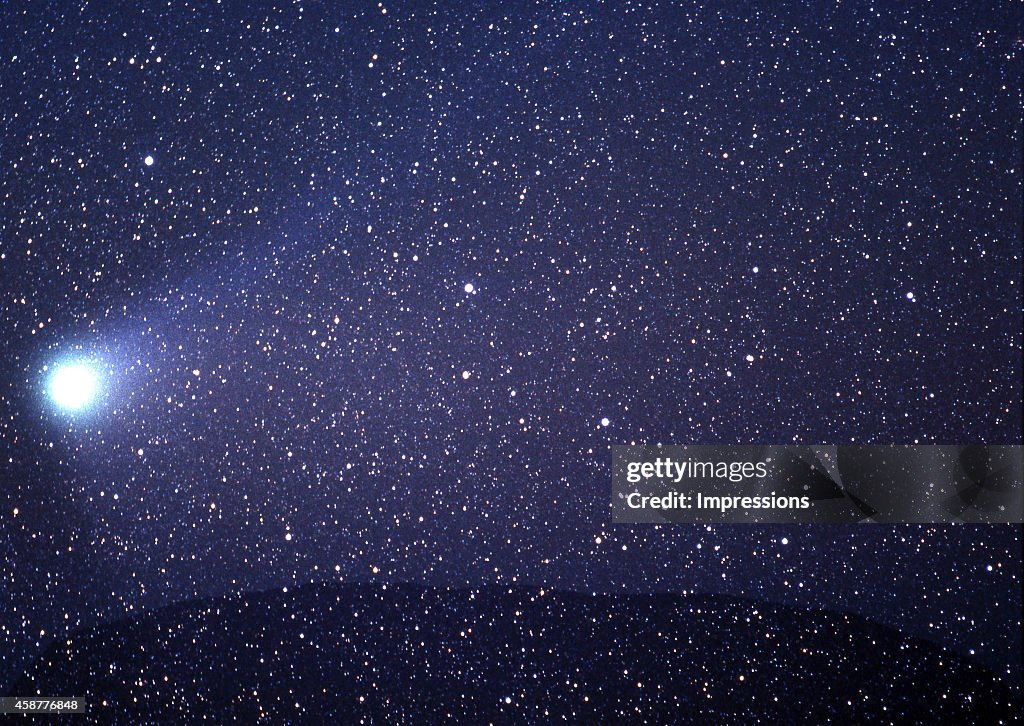 Halley's Comet over Uluru, outback Australia, 1986