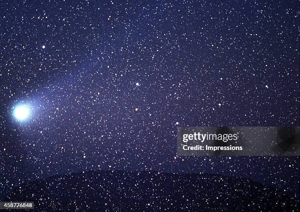 Halley's Comet over Uluru, outback Australia, 1986.