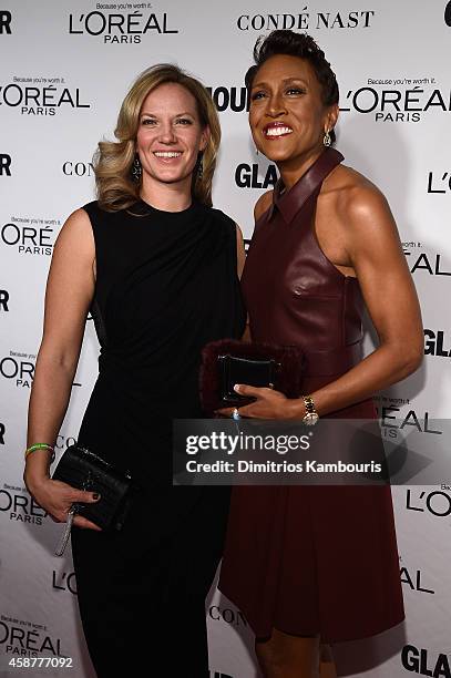 Broadcaster Robin Roberts and Amber Laign attend the Glamour 2014 Women Of The Year Awards at Carnegie Hall on November 10, 2014 in New York City.