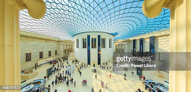 great court, british museum, london - british museum ストックフォトと画像