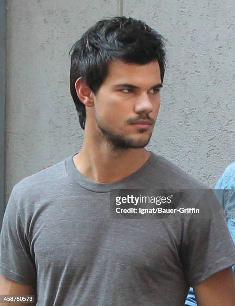 Taylor Lautner is seen filming "Tracers" on July 18, 2013 in New York City.