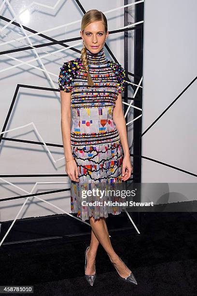 Model Poppy Delevingne attends the Museum of Modern Art Film Benefit's Tribute To Alfonso Cuaron at Museum of Modern Art on November 10, 2014 in New...