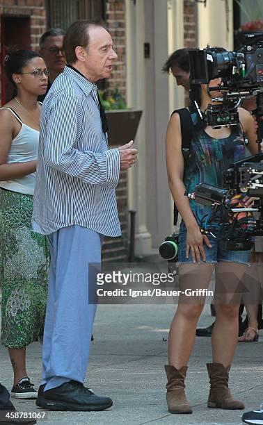Peter Bogdanovich is seen filming "Squirrels to the Nuts" on July 18, 2013 in New York City.