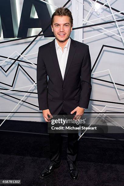 Actor Emile Hirsch attends the Museum of Modern Art Film Benefit's Tribute To Alfonso Cuaron at Museum of Modern Art on November 10, 2014 in New York...