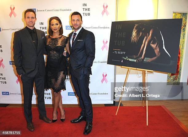 Actor Chris Payne Gilbert, actress Lesley-Ann Brandt and actor Craig Parker attend TJ Scott's "In The Tub" Book Party Launch to benefit UCLA's...