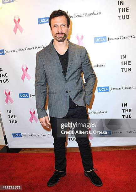 Actor Simon Merrells attends TJ Scott's "In The Tub" Book Party Launch to benefit UCLA's Jonsson Cancer Center for Breast Research hosted by Katrina...