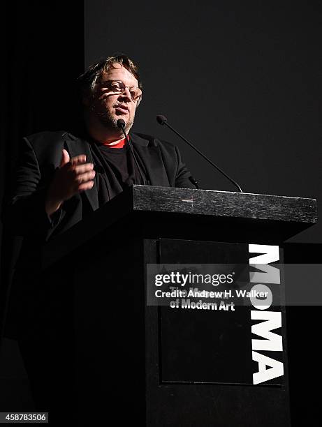 Director Guillermo del Toro attends the Museum of Modern Art Film Benefit's tribute to Alfonso Cuaron at the Museum of Modern Art on November 10,...