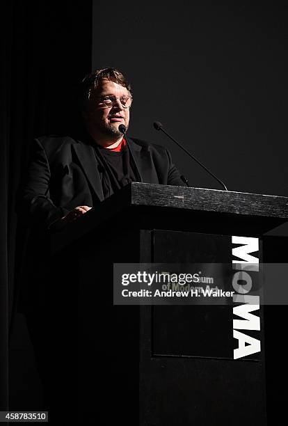 Director Guillermo del Toro attends the Museum of Modern Art Film Benefit's tribute to Alfonso Cuaron at the Museum of Modern Art on November 10,...