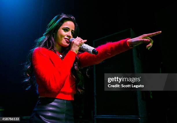 Camila Cabello of Fifth Harmony performs at the 2013AMP 98.7 Kringle Jingle at The Fillmore on December 15, 2013 in Detroit, Michigan.