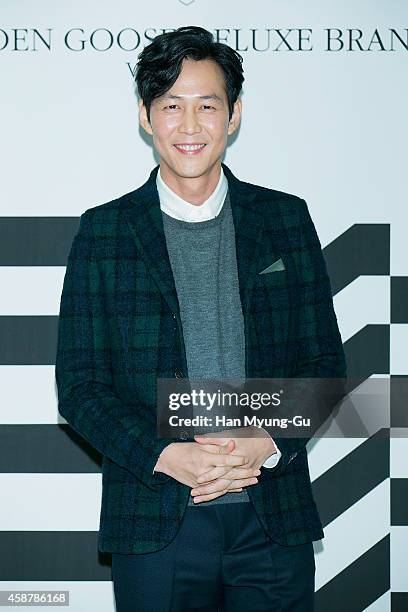 South Korean actor Lee Jung-Jae attends the photo call for the launch of "Golden Goose" Men's Shop Opening Photo Call at Shinsegae Department store...