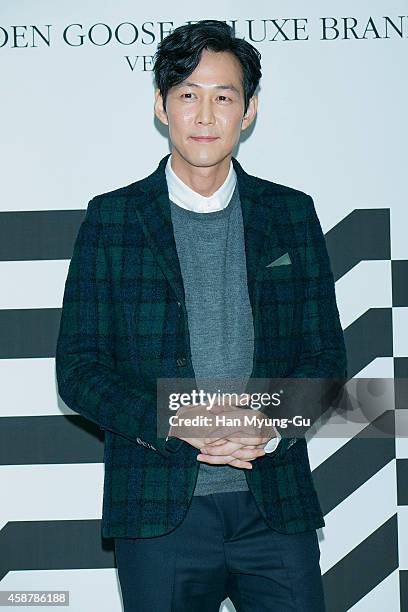 South Korean actor Lee Jung-Jae attends the photo call for the launch of "Golden Goose" Men's Shop Opening Photo Call at Shinsegae Department store...