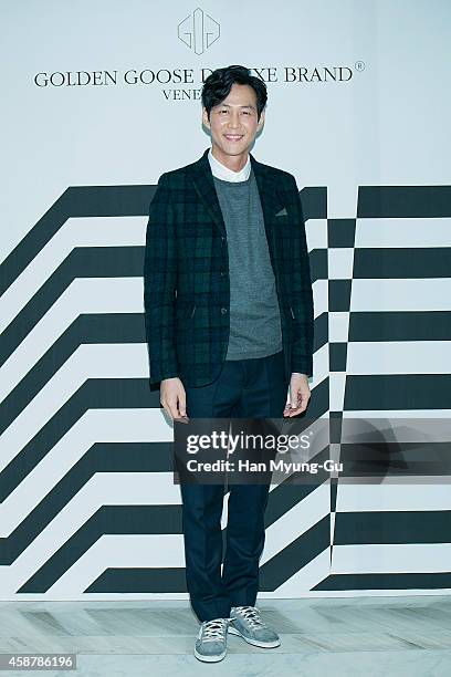 South Korean actor Lee Jung-Jae attends the photo call for the launch of "Golden Goose" Men's Shop Opening Photo Call at Shinsegae Department store...