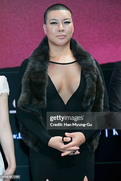 Actress Jung Young-Joo attends the press conference for musical "Gone With The Wind" on November 10, 2014 in Seoul, South Korea. The musical will...