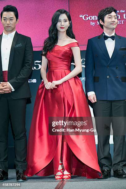 Seohyun of South Korean girl group Girls' Generation attends the press conference for musical "Gone With The Wind" on November 10, 2014 in Seoul,...