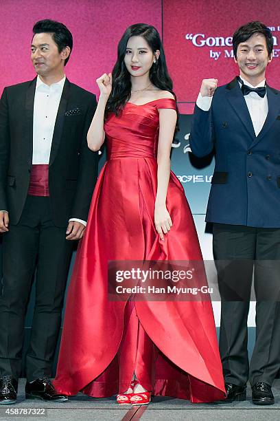 Seohyun of South Korean girl group Girls' Generation attends the press conference for musical "Gone With The Wind" on November 10, 2014 in Seoul,...