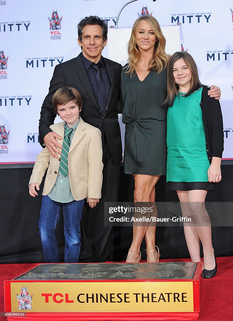 Ben Stiller Hand/Footprint Ceremony At TCL Chinese Theatre