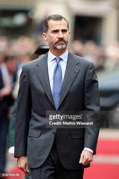 King Felipe VI of Spain attends a one-day official visit on November 11, 2014 in Luxembourg, Luxembourg.
