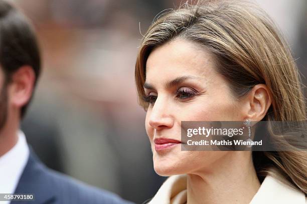 Queen Letizia of Spain attends a one-day official visit on November 11, 2014 in Luxembourg, Luxembourg.