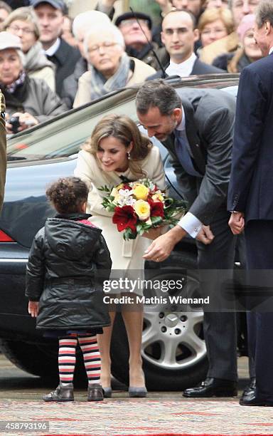 King Felipe VI of Spain and Queen Letizia of Spain attend a one-day official visit on November 11, 2014 in Luxembourg, Luxembourg.